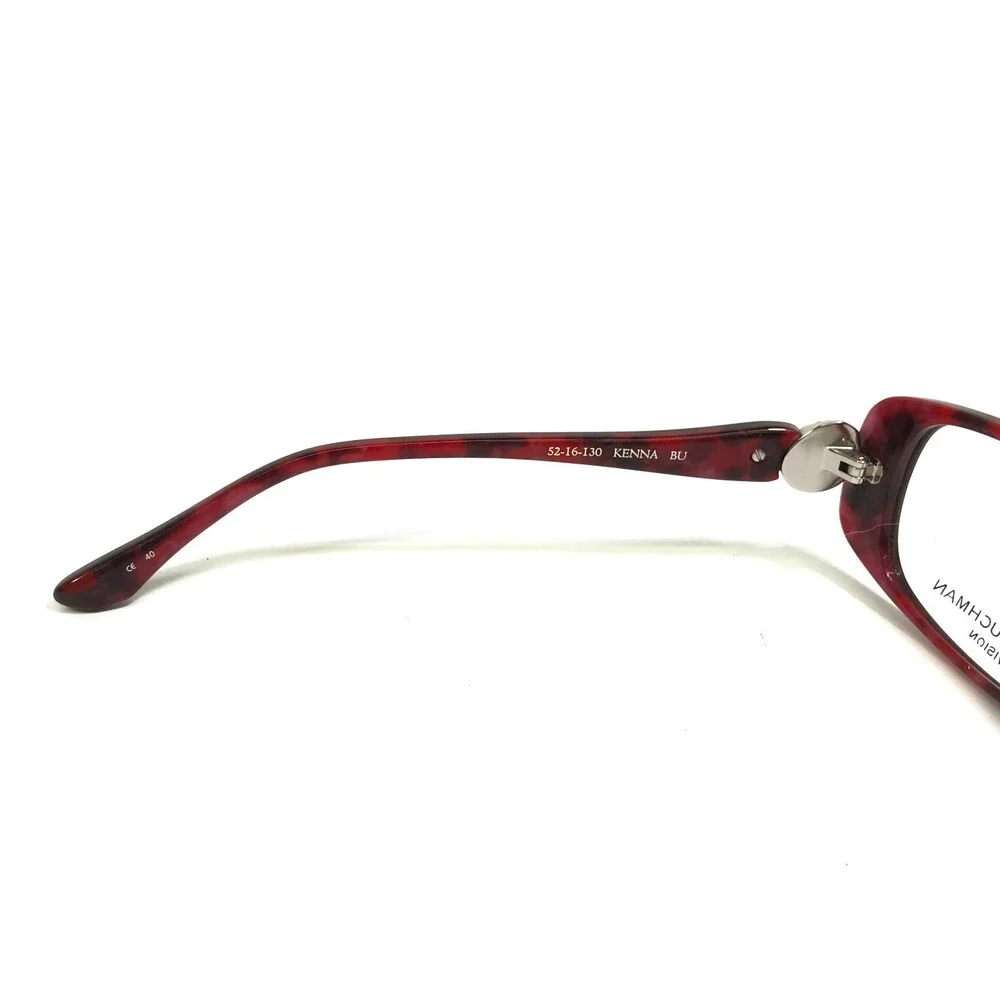 Dana Buchman Eyeglasses Frames KENNA BU Burgundy Red Silver Crystals 52-16-130